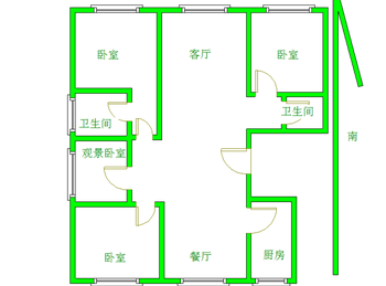 密云北京城建上河湾(北区)，3室2厅二手房出售,报价：299万元