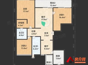 定海百合公寓，3室2厅二手房出售,报价：198万元