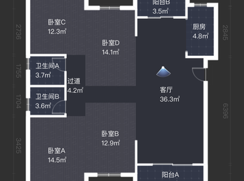 中都巴黎城小区房屋出售，团城山中都巴黎城，4室2厅，报价：102万元