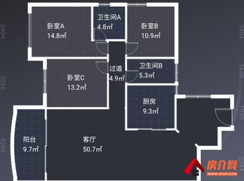 赣州章江新区丽江豪庭 3室2厅二手房出售,报价：175万元