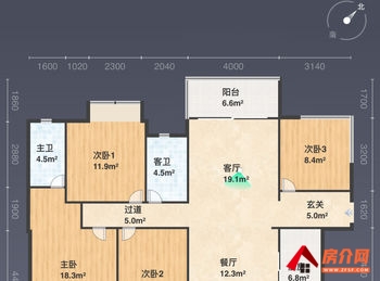 （保利江南和府小区二手房）梅州梅江保利江南和府,4室2厅二手房出售,89.8万元
