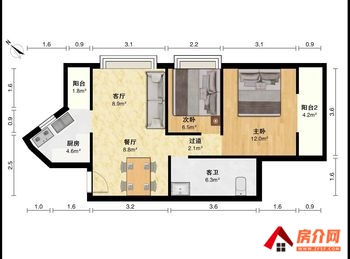 港北天河花园，2室1厅二手房出售,报价：25万元