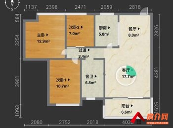 （金桂华府小区二手房）东莞凤岗金桂华府 3室2厅二手房出售,122万元