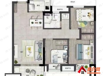 福州仓山榕耀之城B区,3室2厅二手房出售,报价：103万元