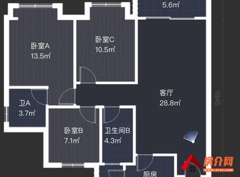 吾悦华府小区房屋出售，旌阳吾悦华府，3室2厅，报价：68.8万元