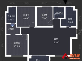 （金域华府小区二手房）香洲金域华府，3室2厅二手房出售,320万元