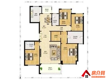 中国铁建西派城B区小区房屋出售，成都武侯中国铁建西派城B区 4室2厅，报价：540万元