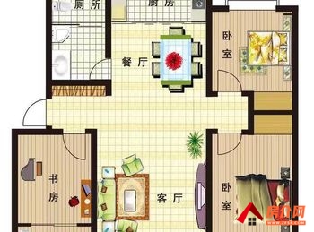 （招商莱顿小镇花语墅小区二手房）东港招商莱顿小镇花语墅，3室2厅二手房出售,126万元