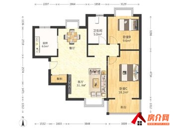 安宁庭院小区房屋出售，安宁安宁庭院，2室2厅，报价：99万元