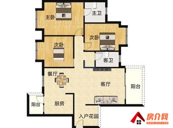 （半岛花园小区二手房）宜昌东山半岛花园,3室2厅二手房出售,88万元