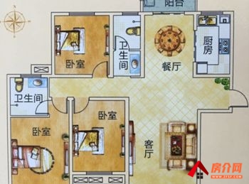 济水园丁苑，3室2厅二手房出售,报价：105万元