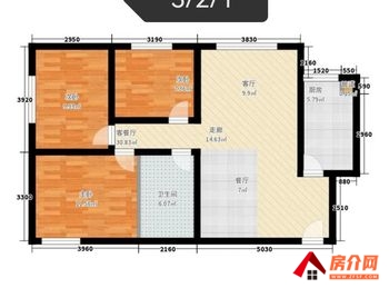 （豫港花园小区二手房）济源济水豫港花园,3室2厅二手房出售,85万元