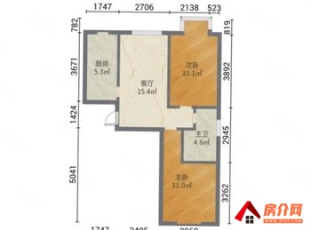 碧龙园小区房屋出售，北辰碧龙园，2室1厅，报价：48万元