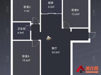 凤翔园小区房屋出售，银川兴庆凤翔园 3室1厅，报价：48.3万元