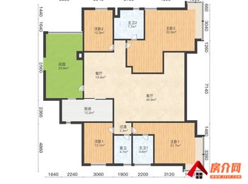 番禺锦绣香江山水华府(一期)，4室2厅二手房出售,报价：1070万元
