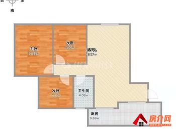 （天安幸福里小区二手房）汇川天安幸福里，3室2厅二手房出售,66.5万元
