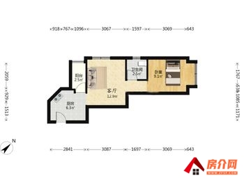 大城小院小区房屋出售，洪山大城小院，1室1厅，报价：45万元