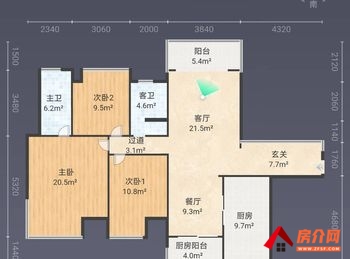 韶关浈江天泓居,3室2厅二手房出售,报价：75万元