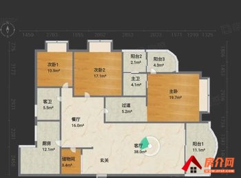 武江海景花园，3室2厅二手房出售,报价：98万元