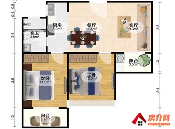 诚泰锦园小区房屋出售，瓯海诚泰锦园，2室2厅，报价：120万元