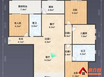 弥勒万象城市领地，4室2厅二手房出售,报价：54.8万元