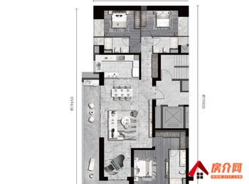 昆明西山龙江金茂府 4室2厅二手房出售,报价：358万元