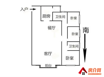 （誉峰峰景小区二手房）盘龙誉峰峰景，3室2厅二手房出售,75万元