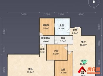弥勒熙和小镇，2室2厅二手房出售,报价：59.8万元