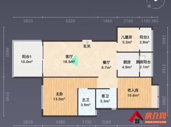 （湖景御翠园小区二手房）弥勒湖景御翠园，3室2厅二手房出售,54.6万元
