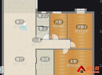 加州阳光小区房屋出售，华新开发区加州阳光，3室2厅，报价：61.8万元