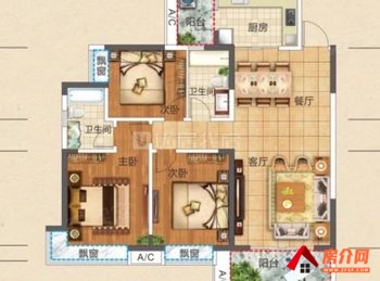 银泰红城八期小区房屋出售，华新开发区银泰红城八期，3室2厅，报价：79.8万元