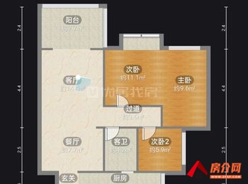 华新开发区珠江愉景新城，3室2厅二手房出售,报价：51.8万元