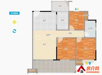 （高星明居小区二手房）华新开发区高星明居，3室2厅二手房出售,59.8万元