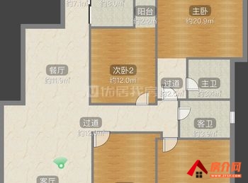 衡阳蒸湘冠都现代城 4室2厅二手房出售,报价：69.8万元