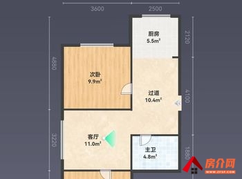 腾飞一期小区房屋出售，鸡西鸡冠腾飞一期,2室1厅，报价：27.5万元