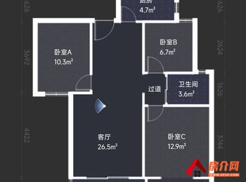 青山湖青山湖东园(东区)，3室2厅二手房出售,报价：105万元