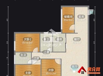 南宁青秀升禾绿城世界,3室2厅二手房出售,报价：120万元