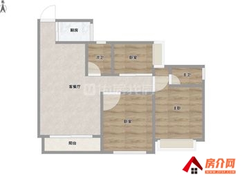 南宁江南隆源华府,3室2厅二手房出售,报价：68万元