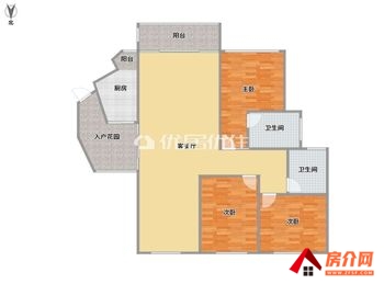 南宁江南龙光普罗旺斯紫罗兰庄园 3室2厅二手房出售,报价：71万元