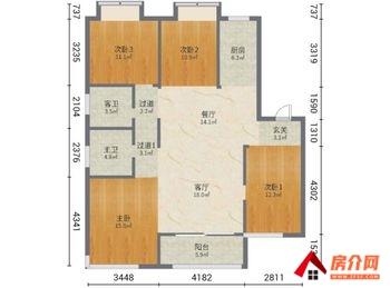 （华秦铂湾小区二手房）袍江华秦铂湾，4室2厅二手房出售,139万元